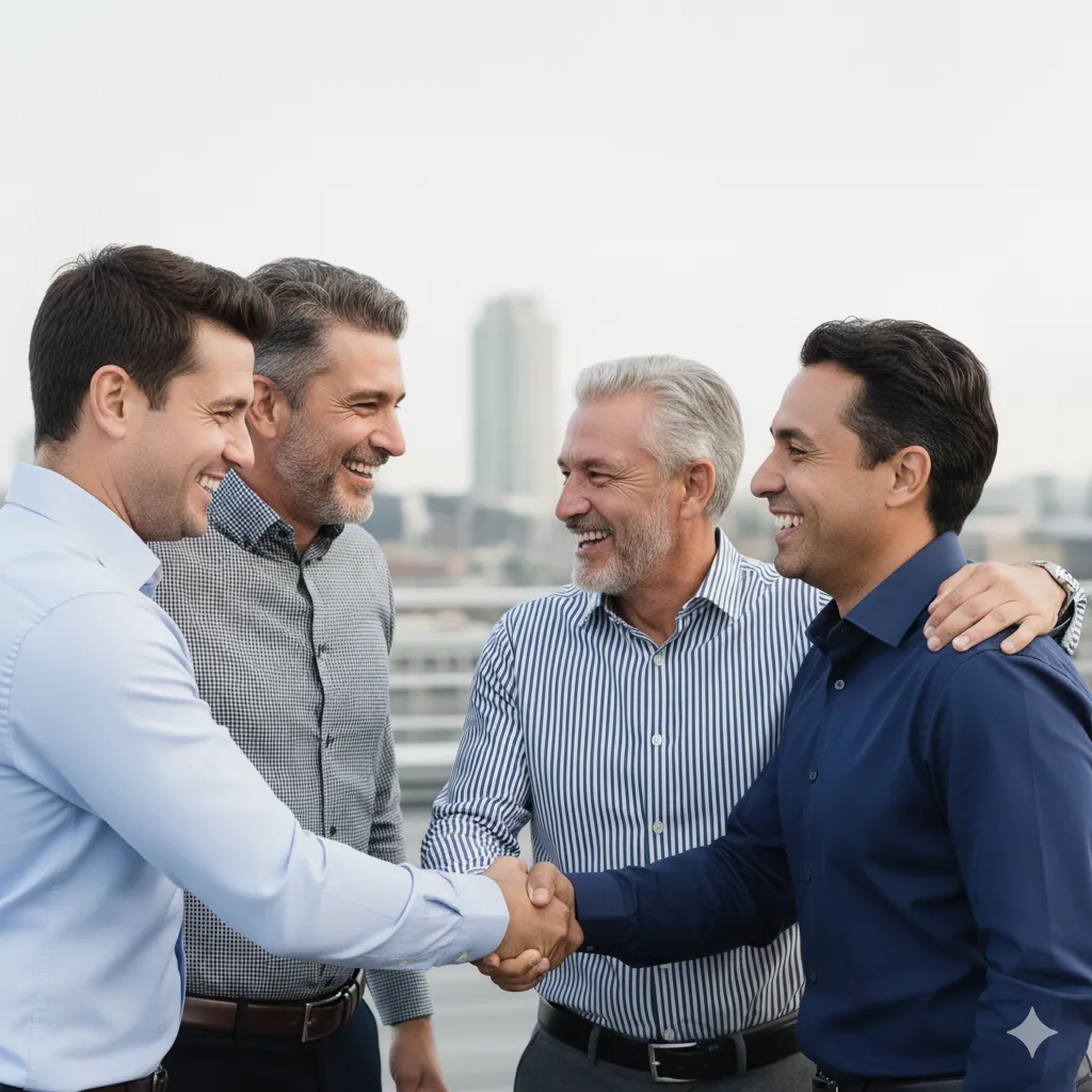 Business partners shaking hands